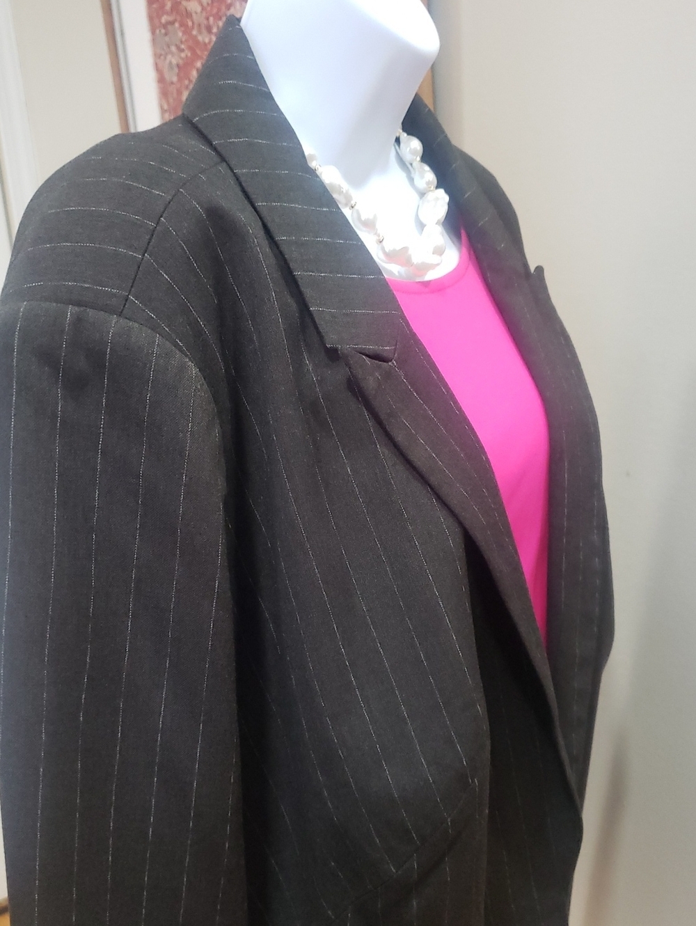 Worthington Woman,  Black Pinstripe Blazer, 3X